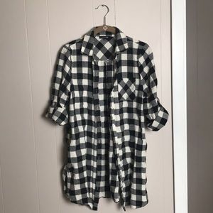 Black and White Flannel Tunic
